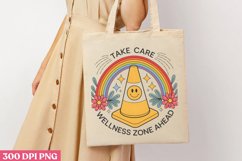 Take Care, Wellness Zone PNG, Retro Positive Sublimation PNG Product Image 1