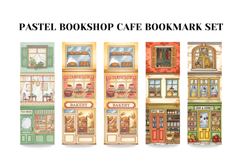 Watercolor Shop Bookmark Set,Pastel Bookish Printable Bookma Product Image 3