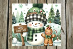 Christmas Snowman & gingerbread | Skinny tumbler design PL Product Image 3