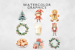 Watercolor Cute Christmas Clipart Pack | 26 PNG Product Image 3