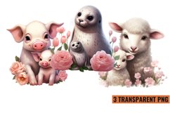 Mama And Baby Animals Clipart, Mama And Baby Animals Clipart Product Image 1