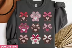 Paw Feet PNG, Coquette Valentines Day Sublimation PNG Product Image 3