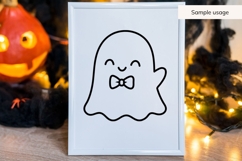 Cute Ghost with Bowtie SVG, Halloween Ghost SVG Product Image 3