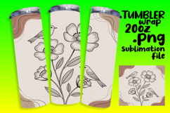 DIY Tumbler Wrap Digital File , Birds Product Image 1