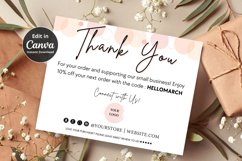 Thank You Card For Business Template with Pink Polkadots Product Image 3