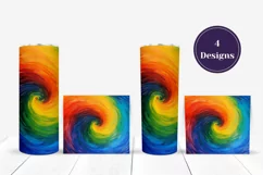 Colorful Tumbler Sublimation, Rainbow Swirl Tumbler Designs Product Image 3