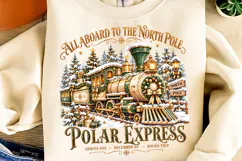 Polar Express Christmas Train Sublimation, Funny Christmas Product Image 3