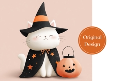 Magic Cat Tumbler Sublimation, Halloween Cat Tumbler Wrap Product Image 3