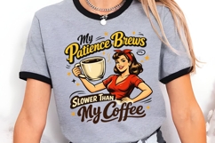 My Patience Brews Slower Than My Coffee Funny Retro Coffee Product Image 3