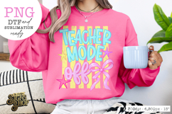 Teacher Mode Off PNG, Preppy Bow Teacher Design Product Image 5