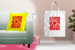 Abstract Red Floral Block Embroidery Design Product Image 3