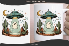 UFO ghost png design for T-shirts Product Image 3