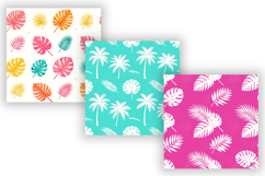 Seamless Summer Tropical Pattern, Watercolor Digital Paper Product Image 3