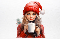 Christmas Little Girl Sublimation PNG Product Image 3