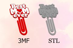 Paper Clips, Best MOM Ever STL/3MF files for 3D Printing Product Image 3