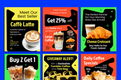 Vibrant Abstract Coffee Shop - instagram Post Product Image 3