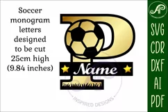 Football or Soccer Capital Monogram Letter P SVG Product Image 3