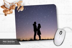 Couple Under Stars Mouse Pad PNG Design Product Image 1
