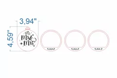Mr & Mrs Christmas Ornament SVG laser cut file for Glowforge Product Image 4