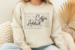 Coffee Addict words SVG Product Image 1