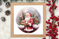 Santa Claus In Snow Globe Clipart Sublimation, Christmas SVG Product Image 3