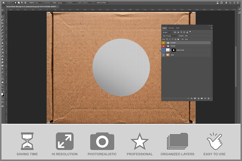 Round Sticker On Cardboard Box Product Image 2