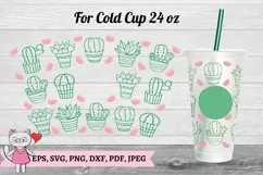 Cactus svg for Full Wrap Venti Cold Cup 24 oz Product Image 5