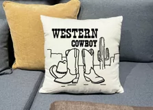 Western cowboy svg cut file, Cowboy boots svg Product Image 5