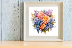 Wedding Flowers Bouquet Clipart, Watercolor Clipart Product Image 3