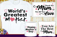Mothers day quotes SVG, Mom, SVG, PNG, DXF, EPS, PDF Product Image 1