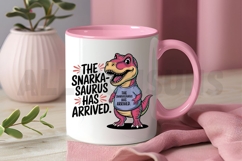 Cartoon Snarkasaurus Dinosaur Illustration Wearing T Shirt Product Image 3