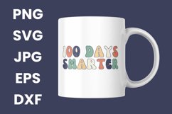 Retro 100 Days Smarter, 100th Day Of School SVG Product Image 3
