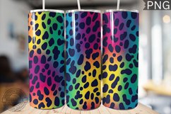 Rainbow Leopard Print Tumbler Wrap - High Quality 300 Dpi Product Image 1