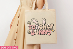 Teacher bunny PNG, Retro Teacher Easter Sub Product Image 3