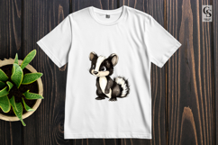 Cute Skunk Watercolor Forest Animal Clipart Sublimation PNG Product Image 3