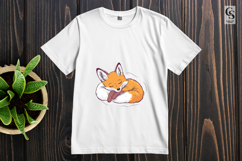 Cute Sleeping Fox Clipart Sublimation PNG Product Image 3