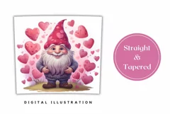 Valentine's Day Tumbler Sublimation, Love Gnome Tumbler Wrap Product Image 3