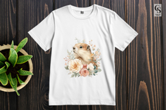 Watercolor Prairie Dog Floral Clipart Sublimation PNG Product Image 2