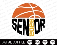 Senior 2026 Basketball SVG, Graduation SVG, Class of 2026 Product Image 3