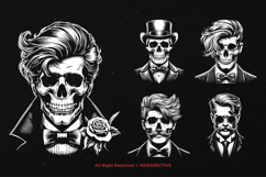 10 Bundle Dark Art Gentleman Skull Dead Man Tattoo Product Image 5