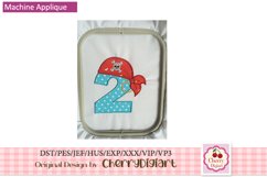 Pirate birthday Numbers machine embroidery bundle 1673B Product Image 4