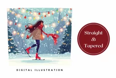 Christmas Tumbler Sublimation, Woman Figure Skating Tumbler Product Image 3
