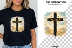 Christian Western Cross PNG | Cowboy Faith Cross with Lasso Product Image 3