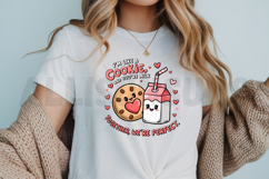 Cute Cartoon Cookie And Milk Valentine Illustration Sweet Product Image 3
