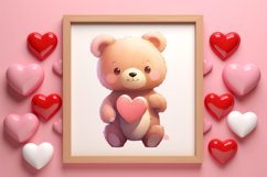 Valentines Day Bear Clipart, Christmas Clipart Product Image 3