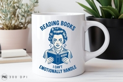 Woman Crying Reading Books Sublimation PNG Product Image 2