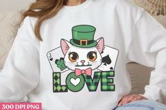 Love PNG,St-Patricks-Day-Cat-Sublimation Product Image 3