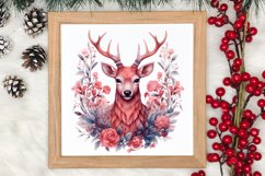 Cute Pink Christmas Animals Clipart Sublimation Product Image 3