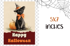 Halloween Greeting Card, Halloween Black Cat Wall Art Product Image 3