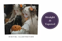 Creepy Halloween Tumbler Wrap Design, Halloween Sublimation Product Image 3